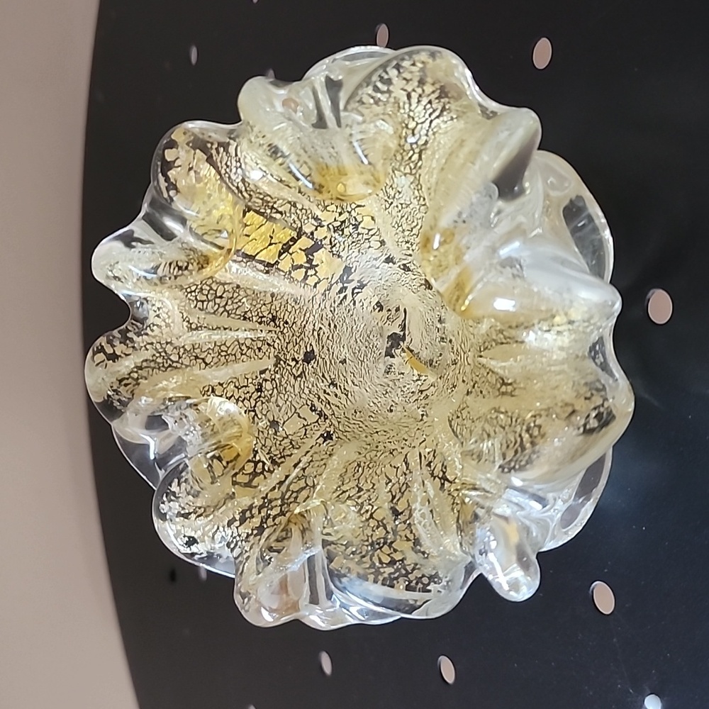 Vintage Murano Yellow Gold small bowl or ashtray